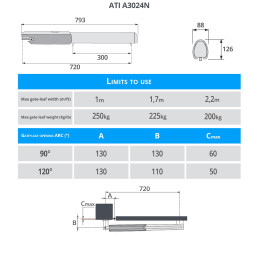 CAME ATI A3024N Swing gate motor 24V