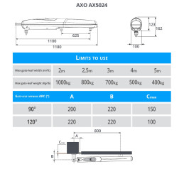 CAME AXO AX5024 Swing gate motor 24V