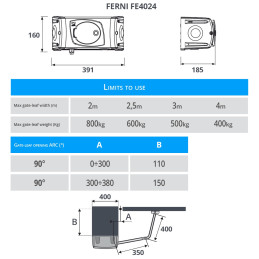 CAME FERNI 4024/1 Swing Gate Motor 24V - Kit M