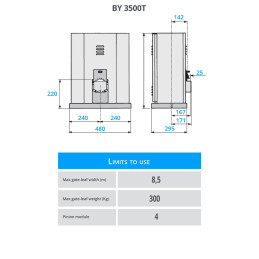 CAME BY 3500T Sliding Gate Motor 